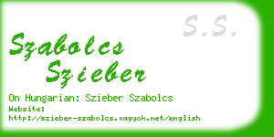 szabolcs szieber business card